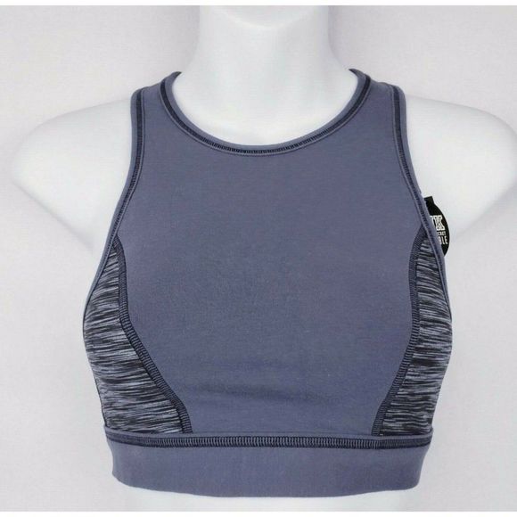 Victoria's Secret PINK Grey Black Reversible Unlined Sports Bra Size XS NWT - Picture 1 of 11